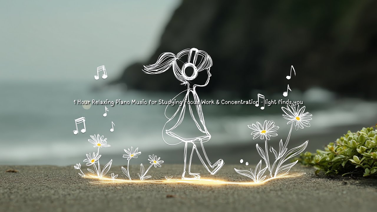1 Hour Relaxing Piano Music for Studying Focus Work & Concentration - light finds you