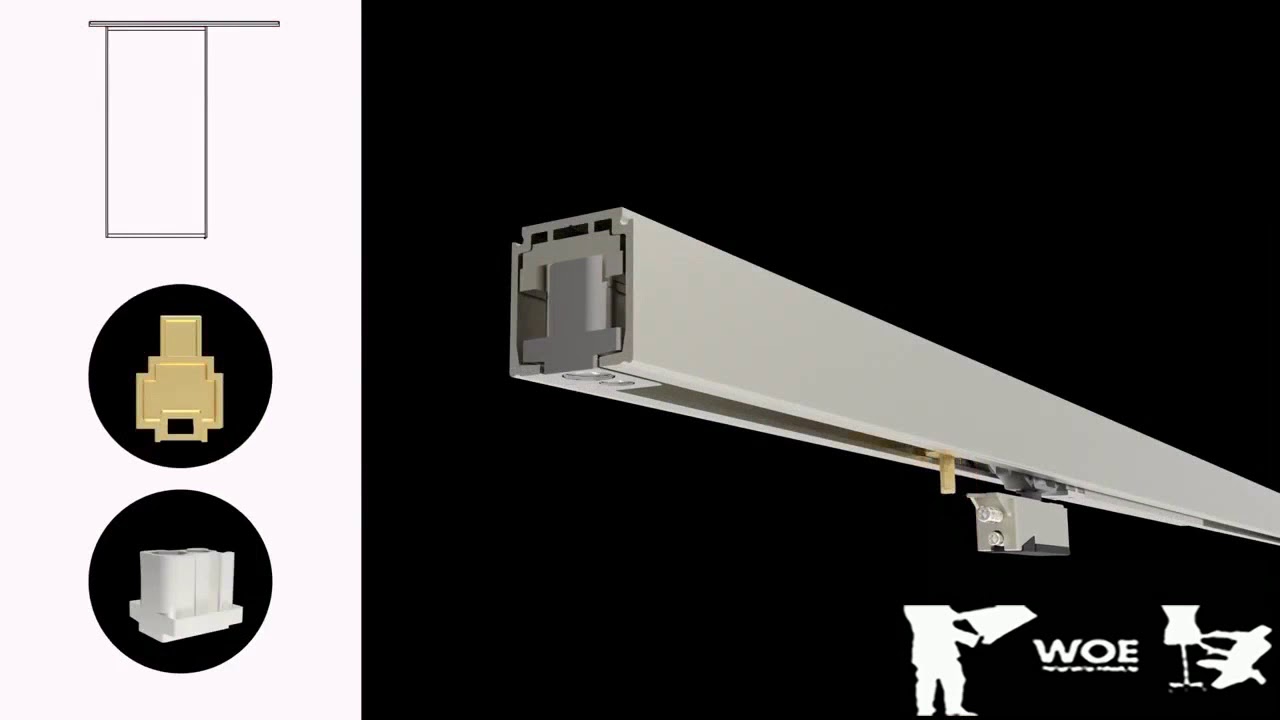 Wudesto partner Hevolus - Kit per porta scorrevole in telaio alluminio+vetro UNIVERSAL EVOLUTION