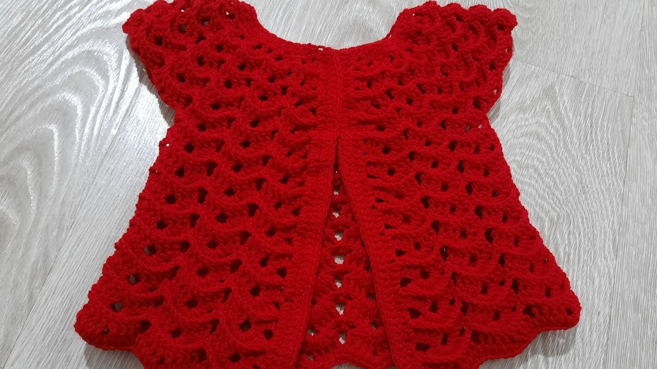 بافت لباس بچگانه/پیراهن کودک/crochet baby's dress(پارت اول)