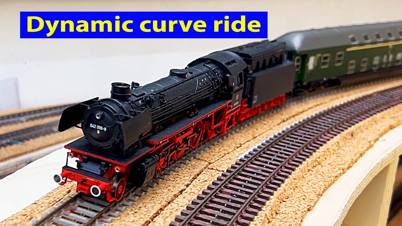 My model railroad dream layout: Superelevation in the track curve (English subtitles)