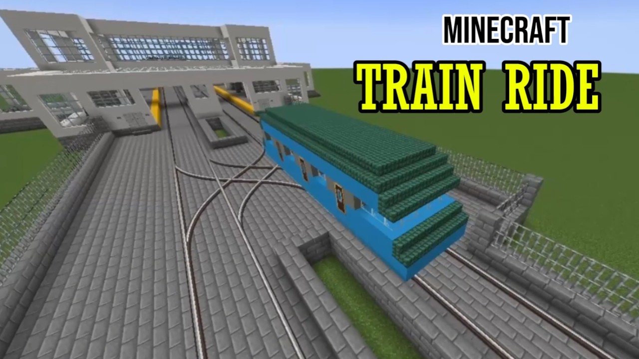 Minecraft: SKY RAILROAD TRAIN RIDE & TRACK OVERPASS