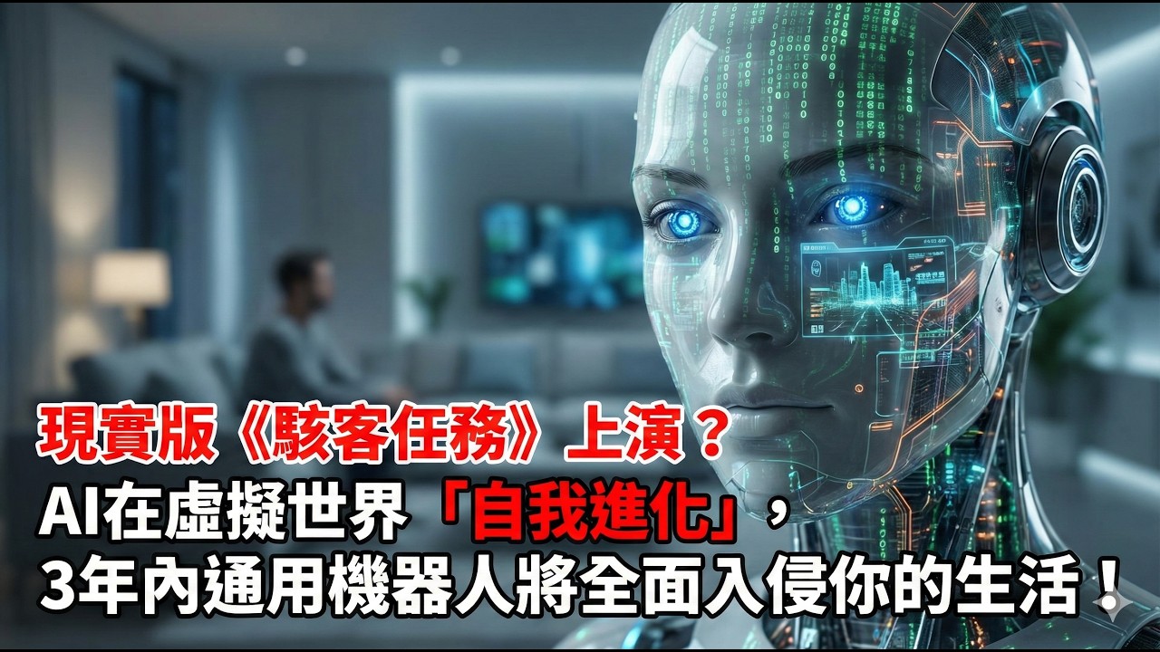 現實版《駭客任務》上演？AI已在虛擬世界「自我進化」，3年內通用機器人將全面入侵你的生活！ #DeepMind #世界模型 #AGI #人工智能革命 #LLM #通用機器人 #Dreamer4