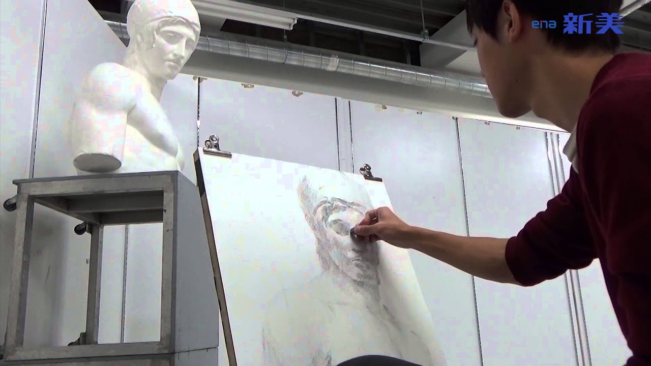 《石膏デッサン：マルス／デザイン科》新美 制作プロセス動画シリーズ