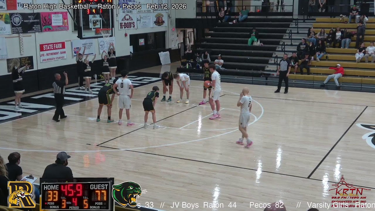 Raton High Basketball  Varsity Boys Raton v Pecos   2-12-2026