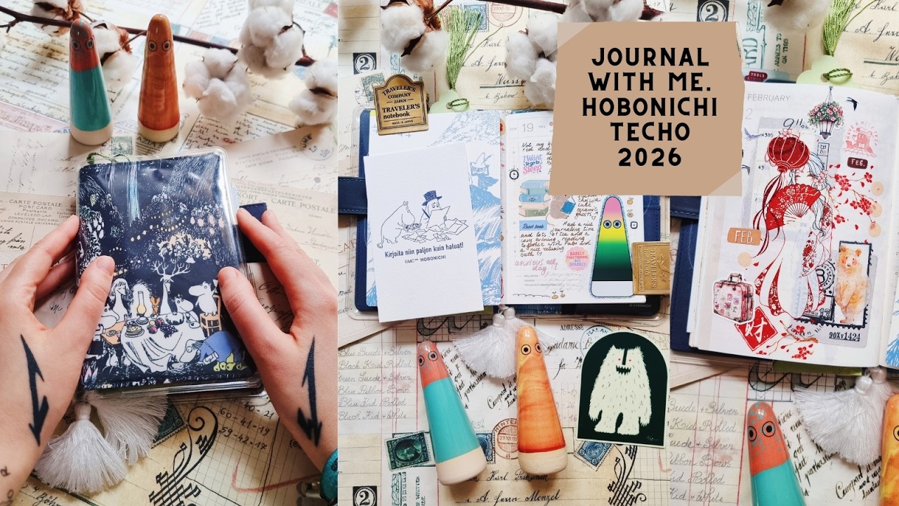 Ведите дневник вместе со мной (Hobonichi techo 2026). Мой ежедневный процесс ведения дневника.