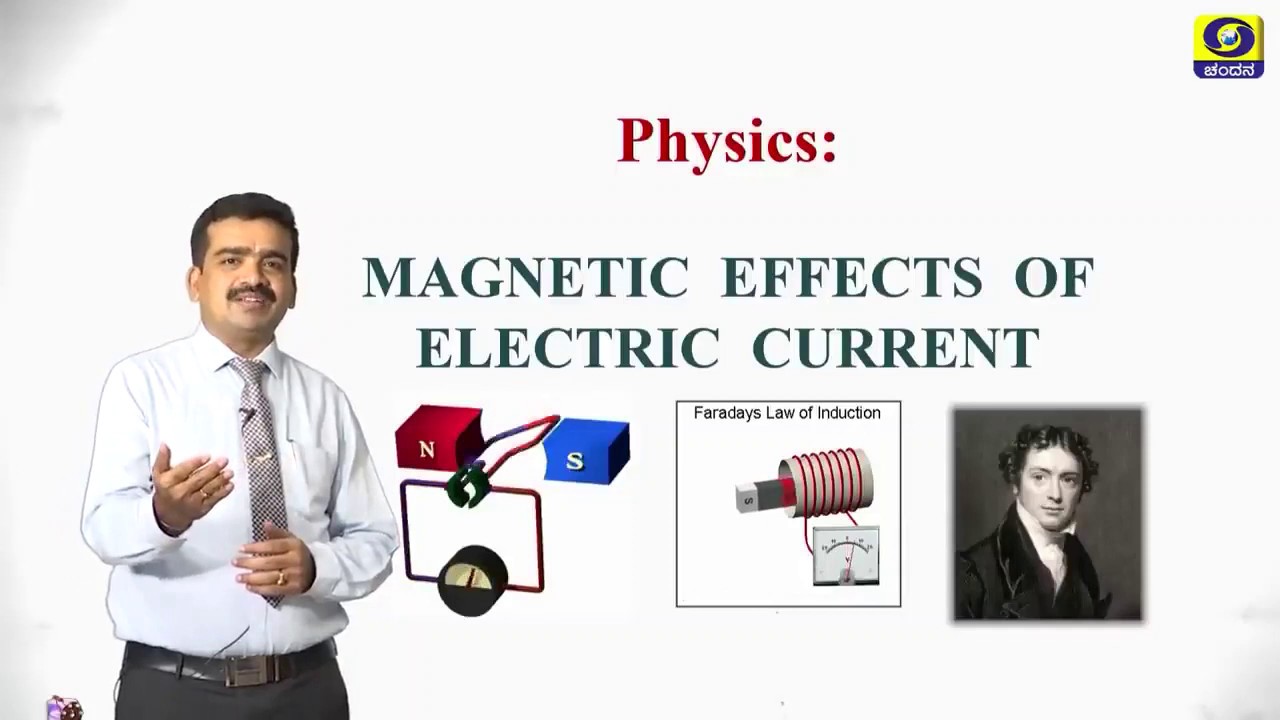 Magnetic effect of electric current  (English) 10th Science  by Channappa K M
