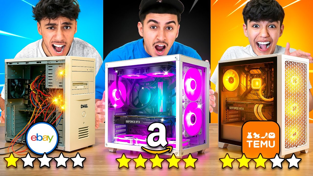 We Bought 1 Star VS 5 Star Gaming PC's On The Internet! (Temu, Amazon)