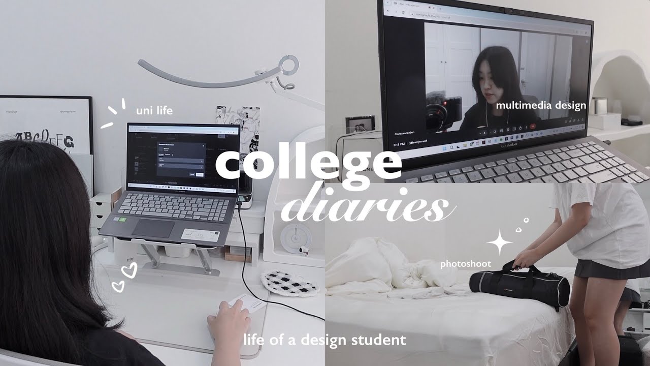 college diaries   𐙚  design student, photoshoot, audio recording, mmu cyberjaya