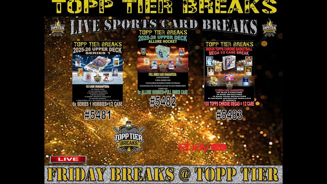 FRIDAY NIGHT BREAKS - 2025-26 UD SERIES 1, 2025-26 UD ALLURE, AND 2025-26 TOPPS CHROME BASKETBALL