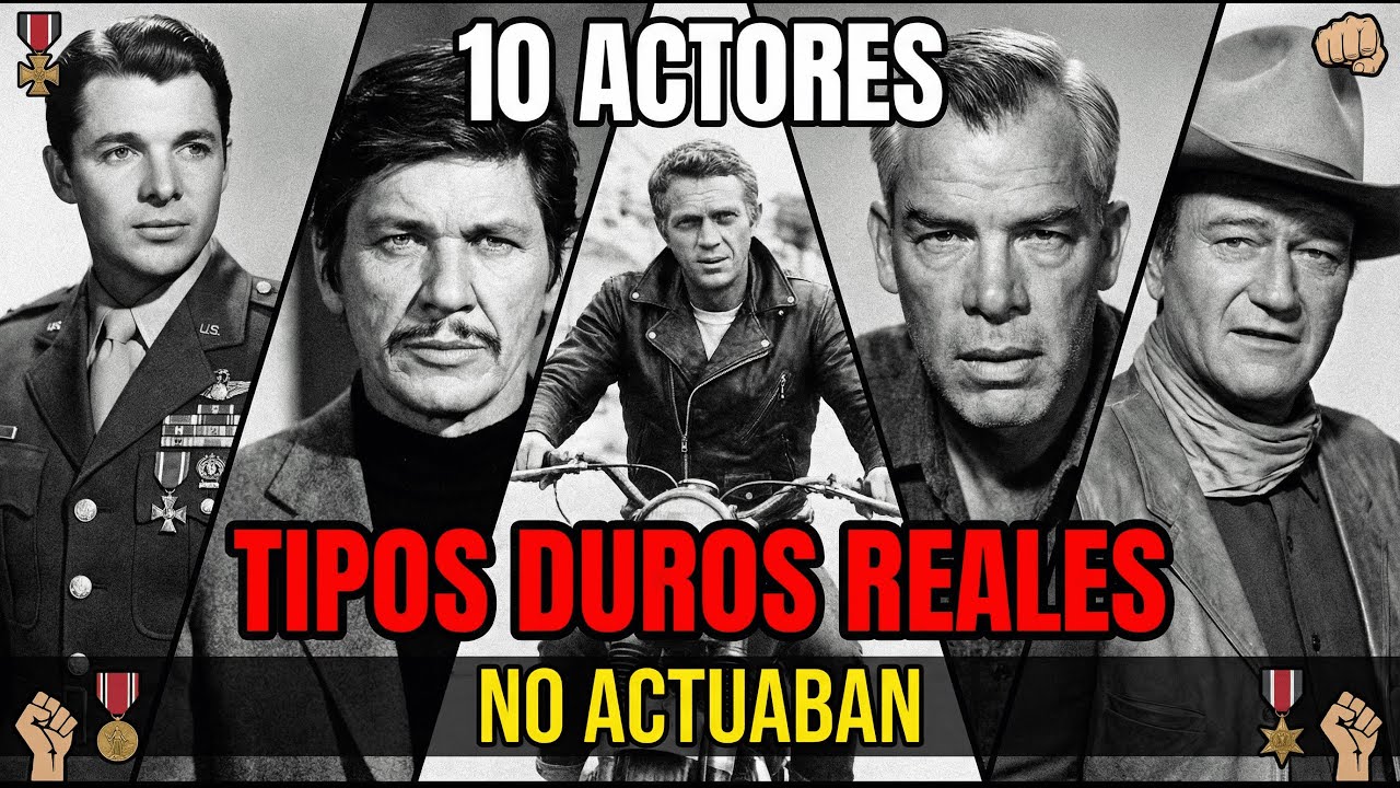 Los 10 Actores M&Aacute;S DUROS de Hollywood  Audie Murphy, Charles Bronson, Steve McQueen - H&eacute;roes Reales