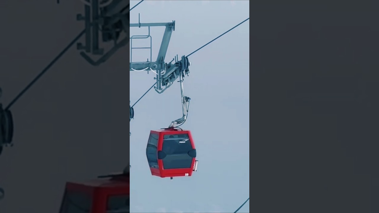 Flying over white mountains at Gulmarg #gulmargsnow #snow #kashmir #travel #reels #viralvideo