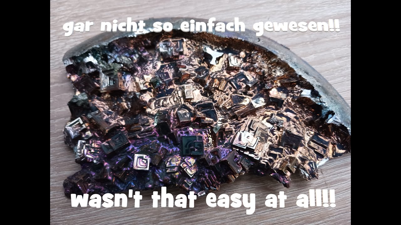 gar nicht so einfach Bismuth Kristalle zu züchten - not so easy to grow bismuth crystals #bismuth