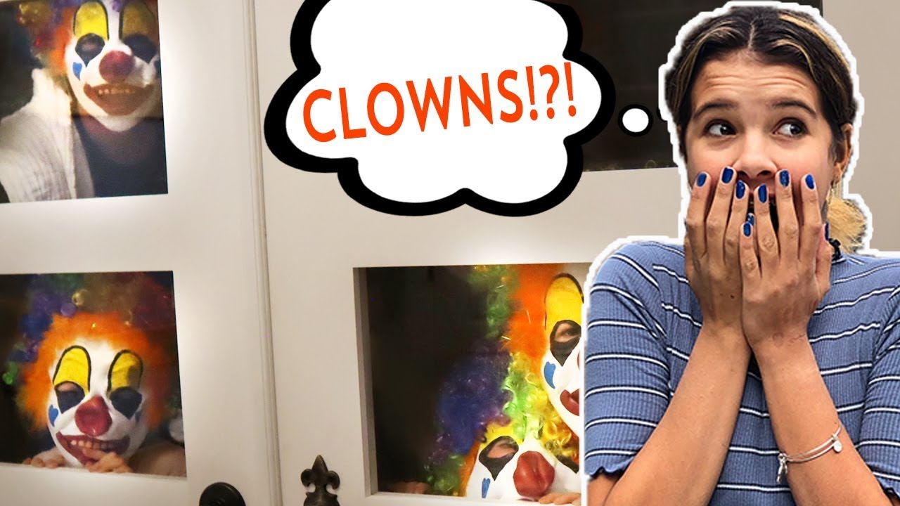 CLOWNS BREAK INTO our HOUSE!   FIRST to figure out WHO They are WINs!
