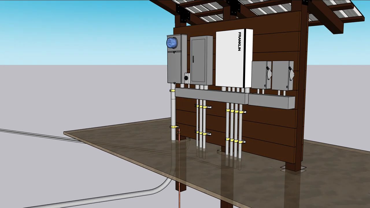 FranklinWH ApowerS Storage & Ground Mount PV System Design in Sketchup