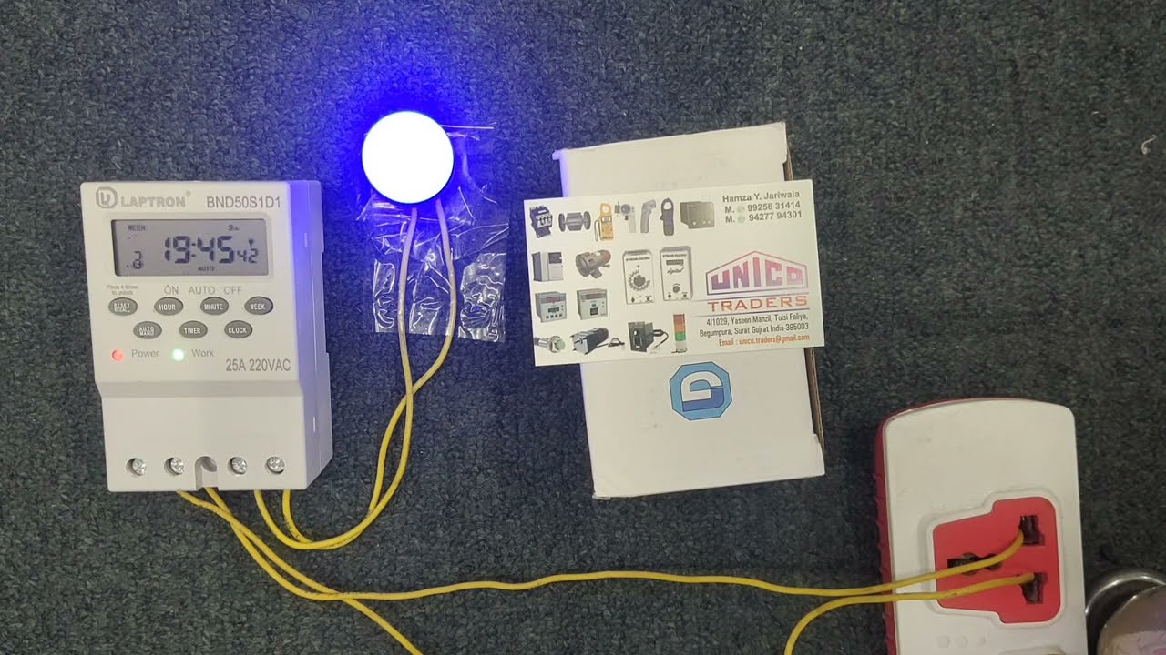 Programmable timer  BND50S1D1 Laptron Digital Weeakly Time Switch  programming Hindi  Timer  KG316T
