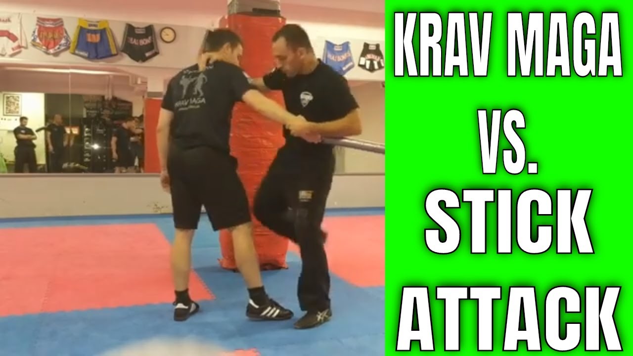 Krav Maga defense against overhead stick attack