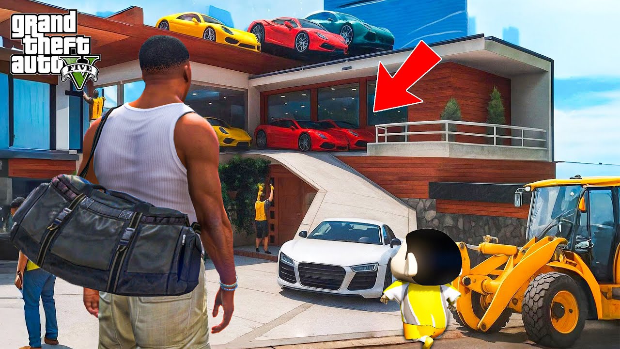 Shinchan & Franklin Discover Hidden Garage on Franklin's Terrace in GTA 5!