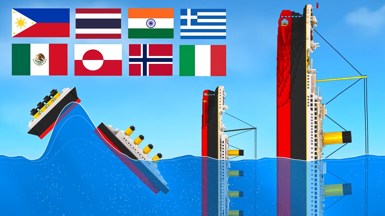 $1 to $1000 LEGO Titanic World Tour (Part 2) - Floating Sandbox