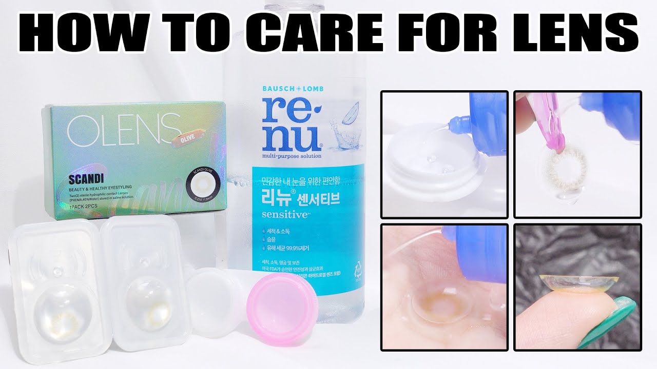 How to care for LENSES ? Monthly lens care / how to wear lens / lens care