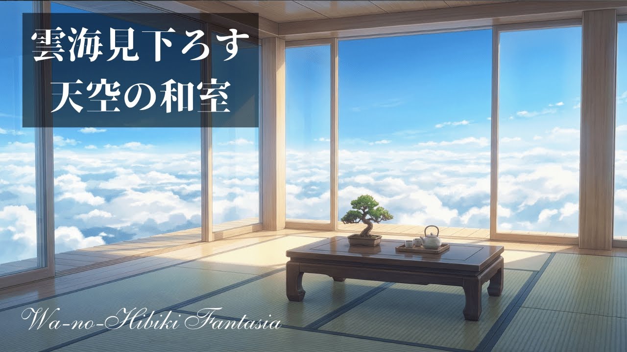 【集中BGM】雲海を見下ろす天空の和室 〜自律神経を整える作業用・勉強用BGM〜