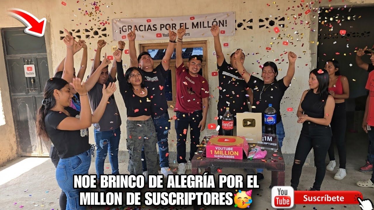 NOE Y TOÑITA Brincaron De Alegría Por Celebrar El Millón De Suscriptores Del CHAPINCITO🥳Así Reaccion