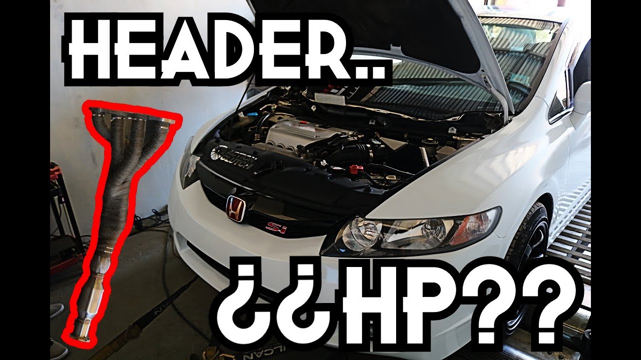 Cuantos CABALLOS DE FUERZA aumentan los HEADERS en HONDA CIVIC SI K20 sin REPROGRAMACION?? 🤔