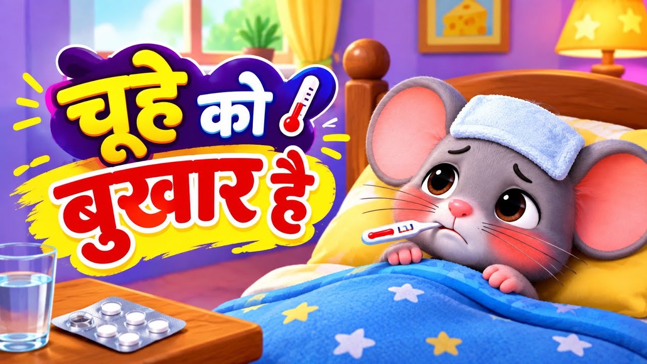 Aaj Mangalwar Hai 🐭 Chuhe Ko Bukhar Hai | Funny Hindi Nursery Rhyme For Kids