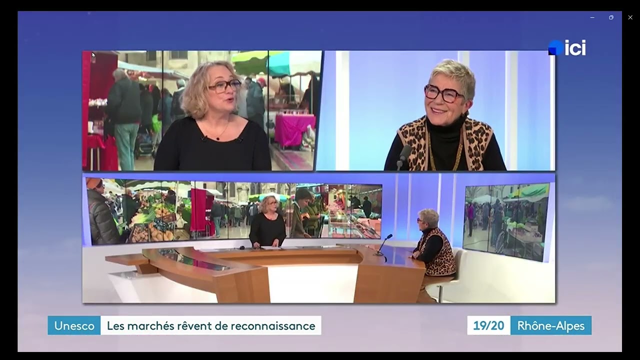 interview de Monique Rubin , Balade sur le marché de Valence