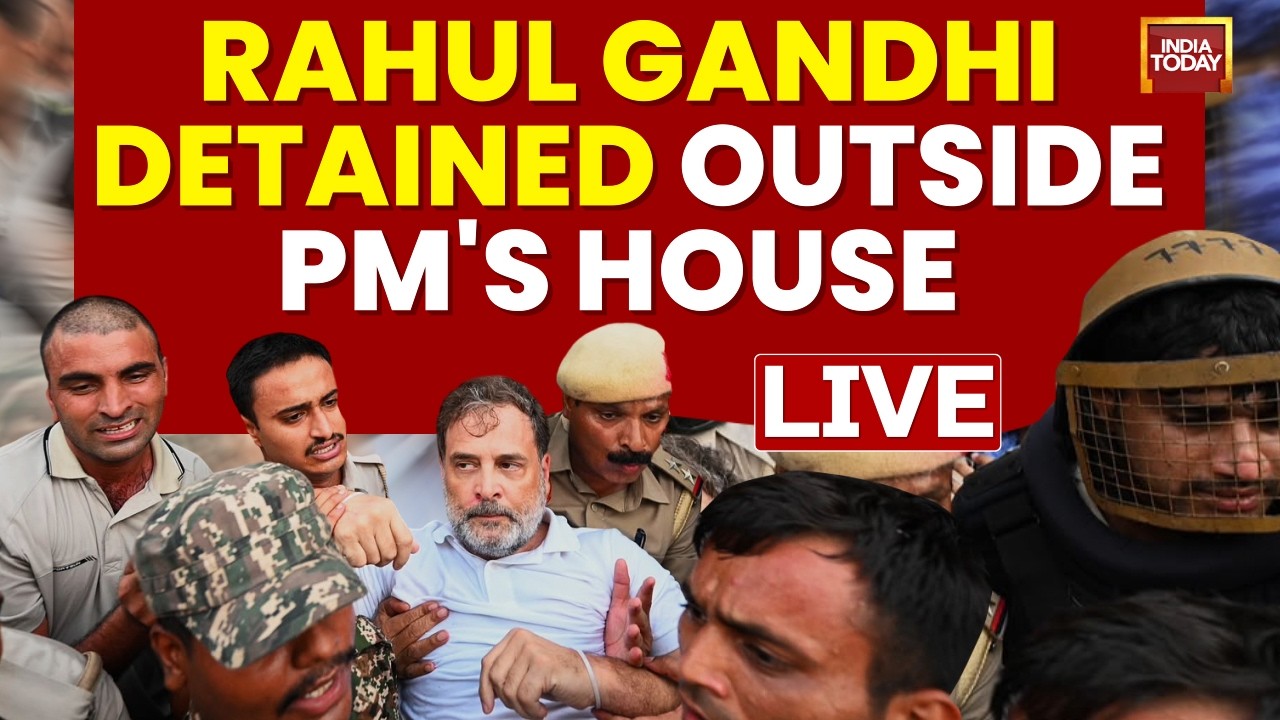 NEET Protest Live News: Rahul Gandhi Dragged And Detained Outside PM Modi's House |Centre vs Gandhis
