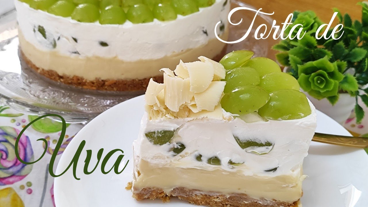 TORTA DE UVA COM CHOCOLATE BRANCO – SOBREMESA FÁCIL , SOFISTICADA E  IRRESISTÍVEL! / SUPER CREMOSA!