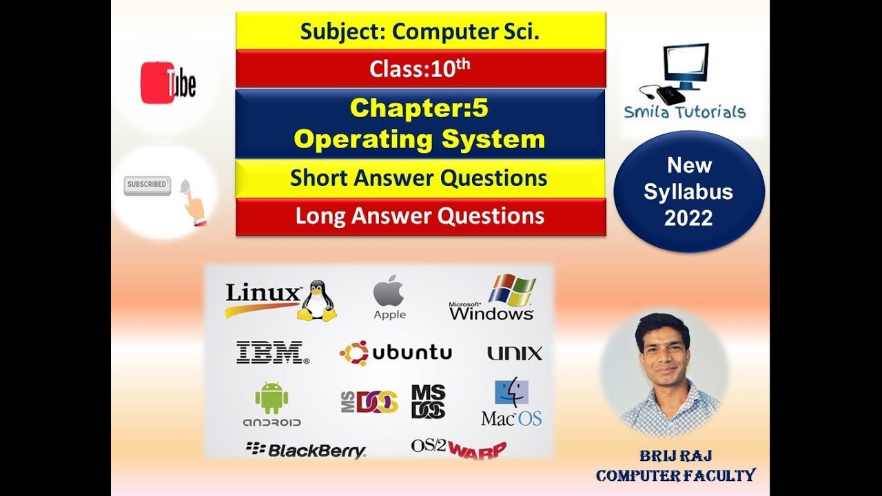 10th Class Ch- 5 Operating Systems (Short and Long Answer Questions)New Syllabus 2022