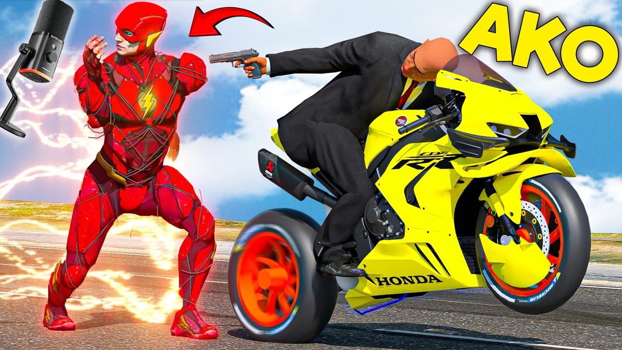 I Became The Flash to Rob the Rarest Big Bike in GTA 5! | Maono PD100W!