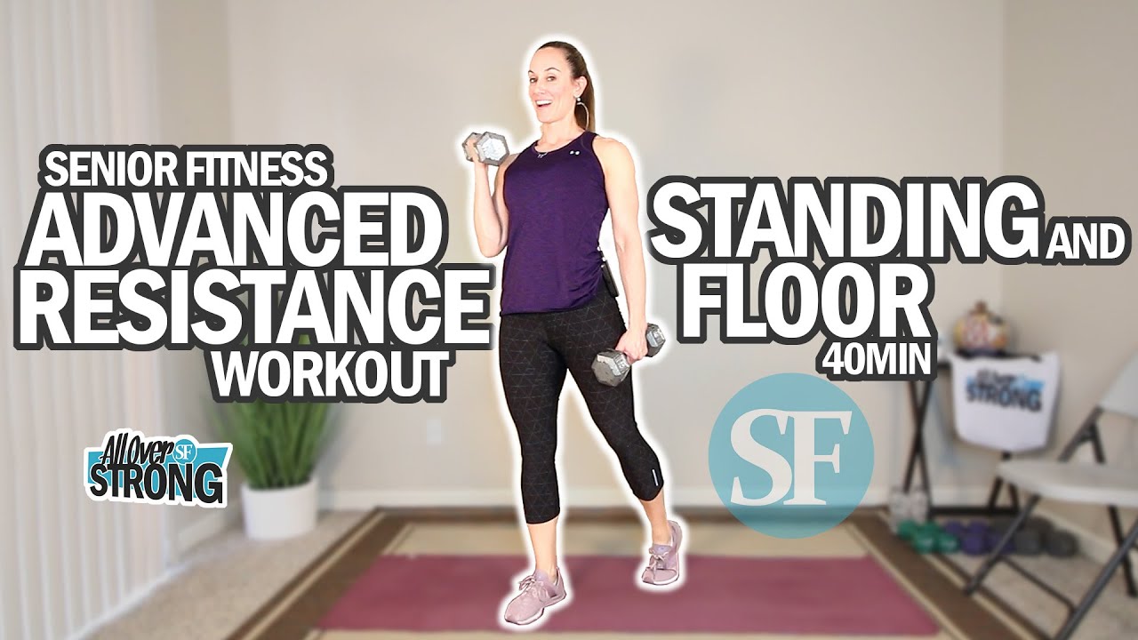 Advanced Resistance Workout For Seniors Using Dumbbells | Standing And Floor Exercises | 40Min