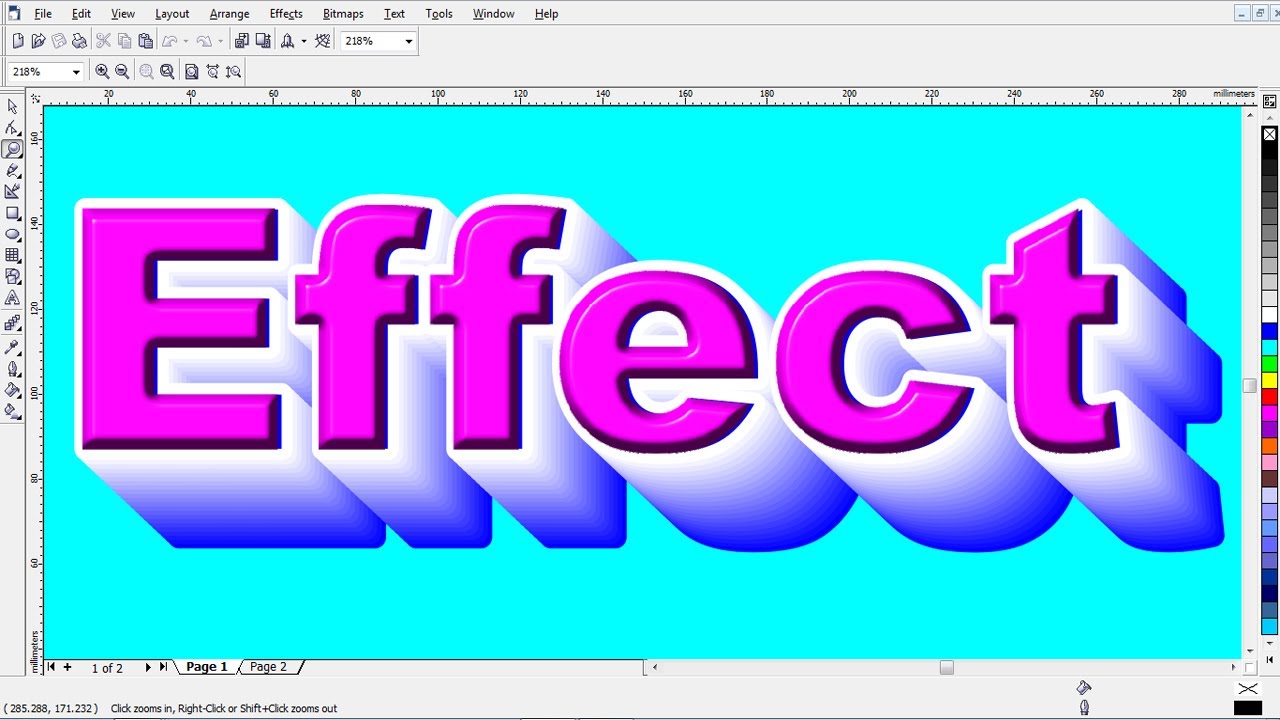 How to give effect | long shadow effect in CorelDraw