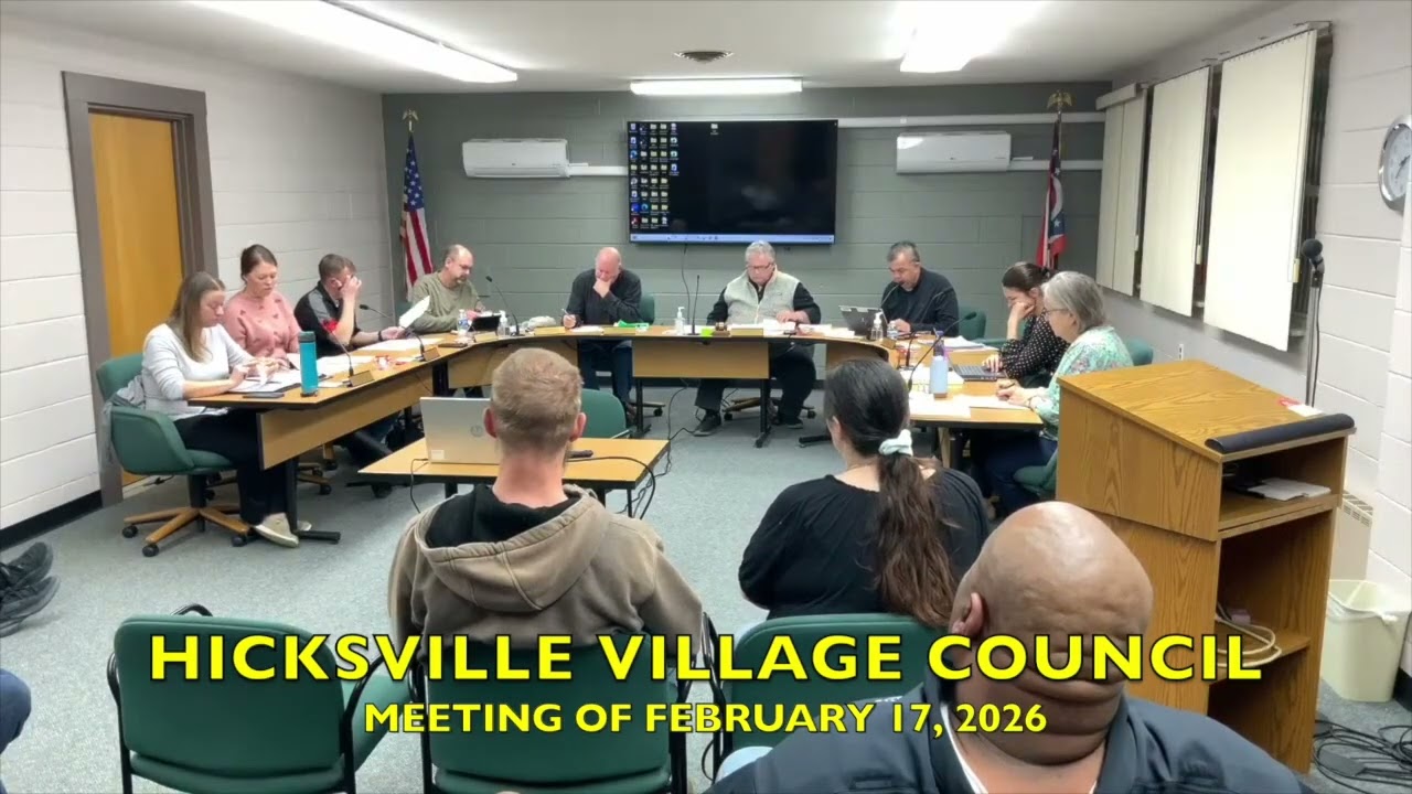 Hicksville Village Council Meeting 2-17-26