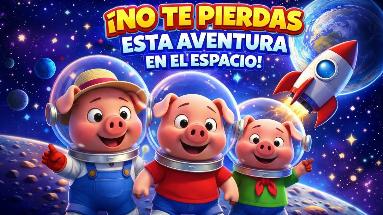🚀🐷✨Los tres cerditos van al espacio 🚀🐷✨ #cute #viral #viralvideo