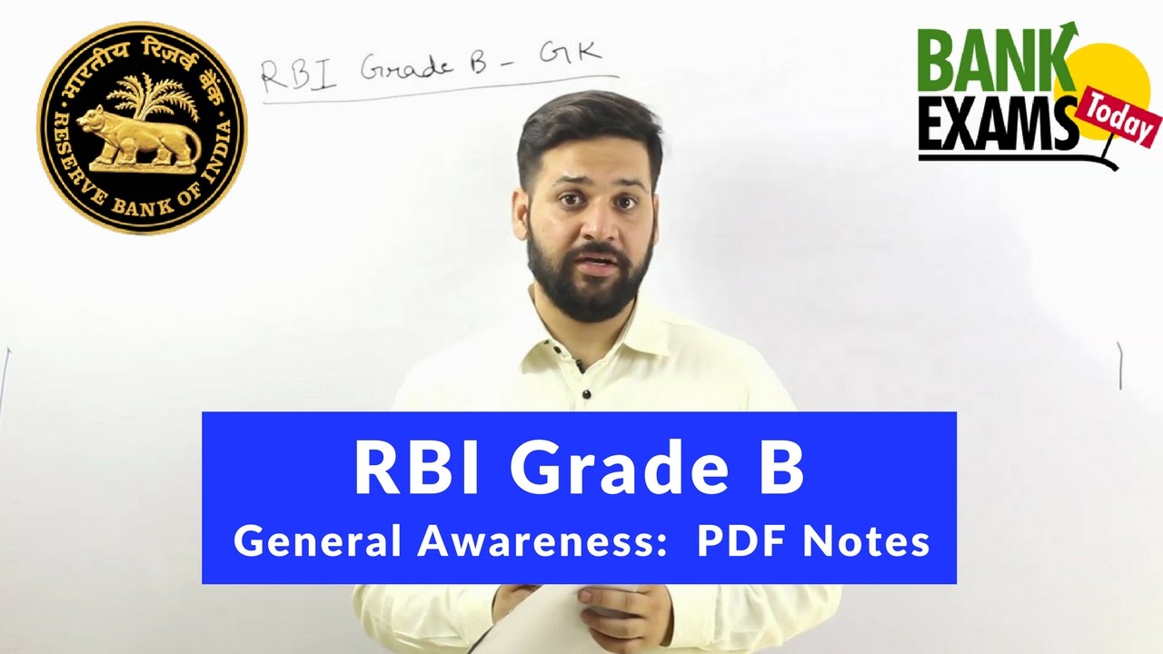 RBI Grade B General Awareness - Syllabus and PDF Notes