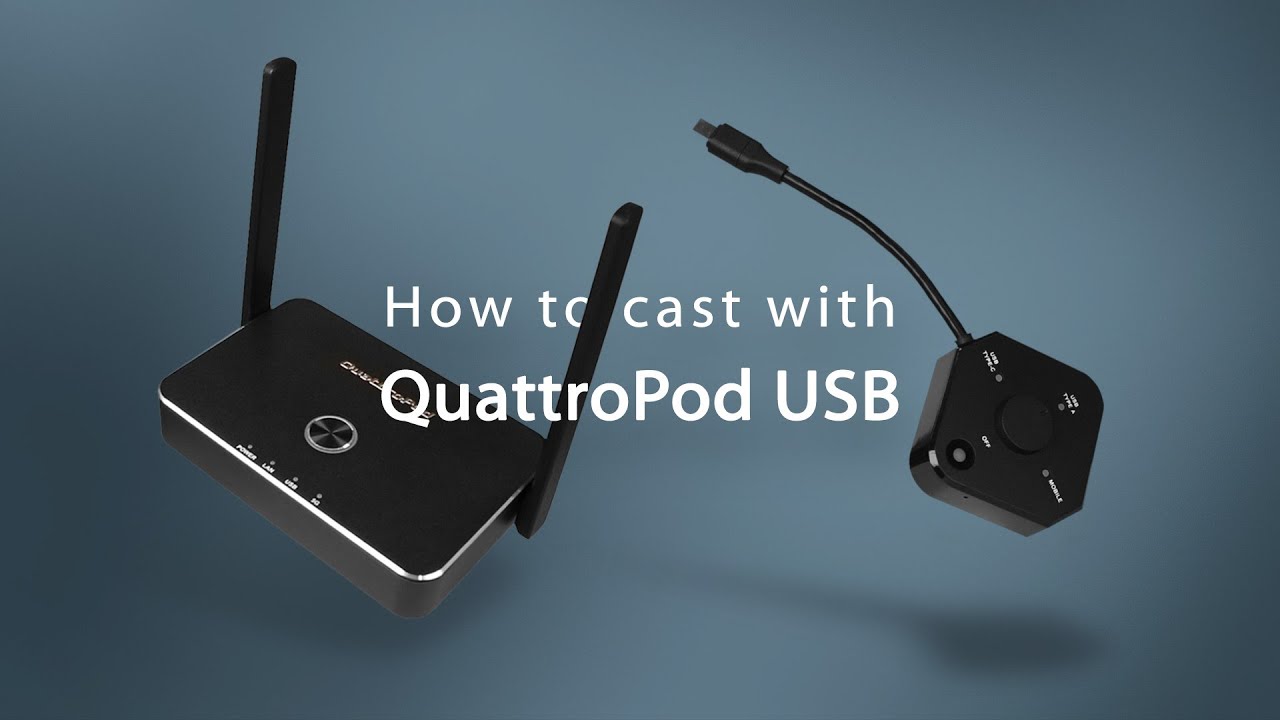 How to cast wireless presentations from QuattroPod USB in seconds