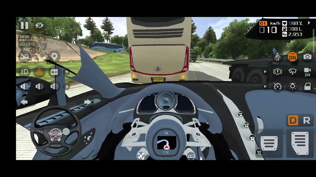 Driving Bugatti divo in bus simulator Indonesia✨💫🥳🥳🥳✅✅