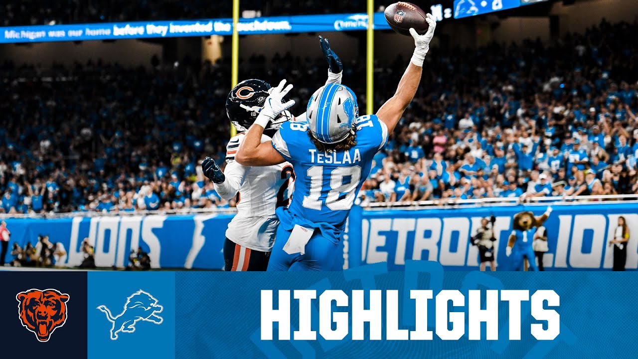 Jared Goff throws FIVE touchdowns in home opener win | Lions vs. Bears: 2025 NFL Season Highlights