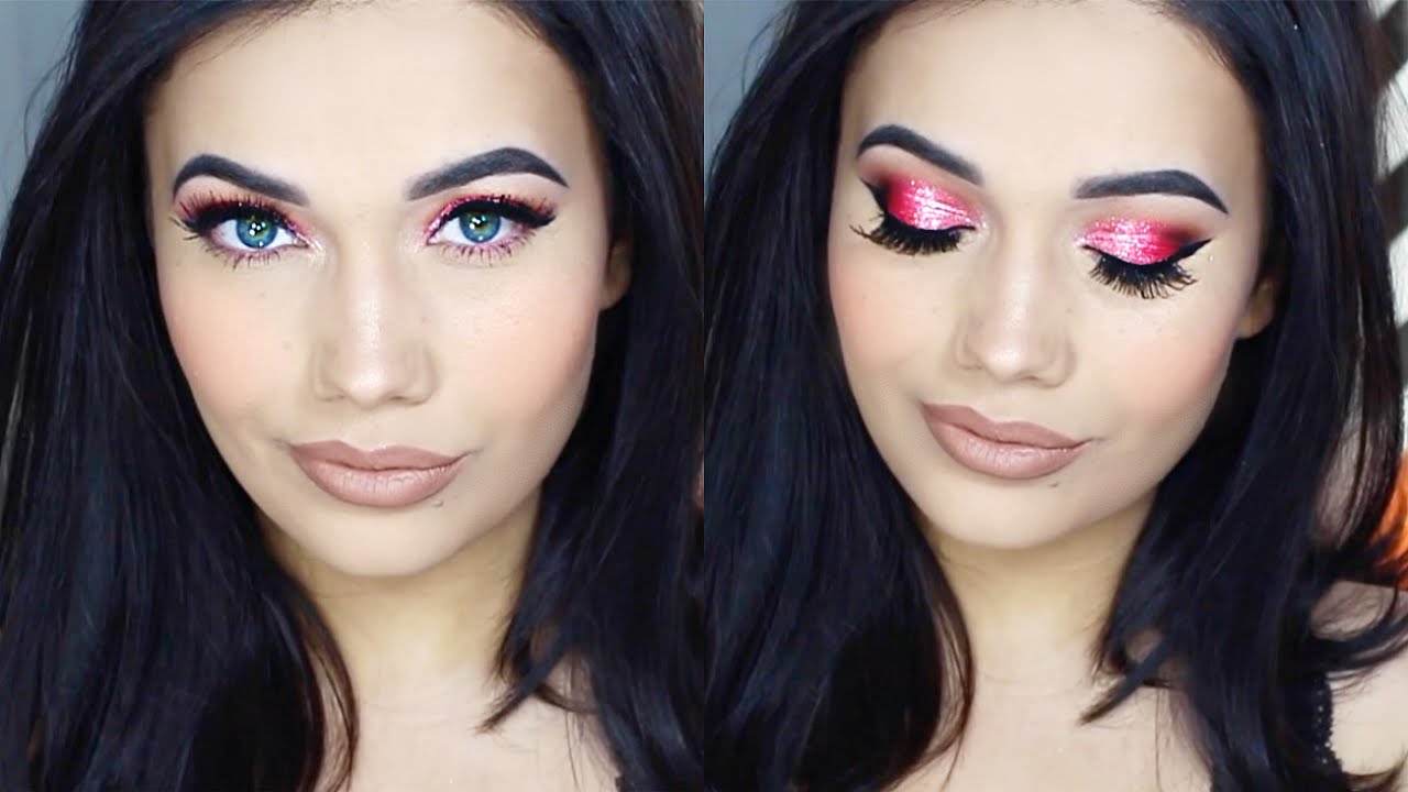 Bright Pink & Red Spring Makeup Tutorial