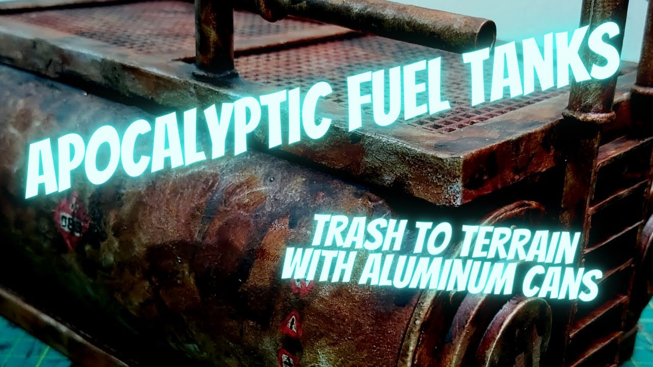 Terrain Tutorial - Apocalyptic Fuel Tanks - Post-apocalyptic Grimdark Warhammer 40K Gaslands Scenery