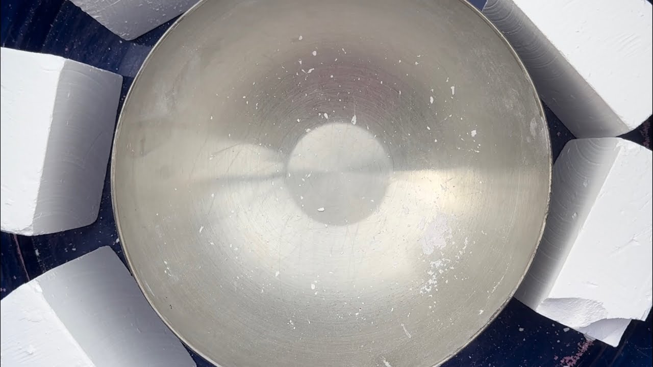 Plain chalk blocks|stainless steel bowl sounds. #chalkasmr #oddlysatisfying #crunchy 🤍🤍