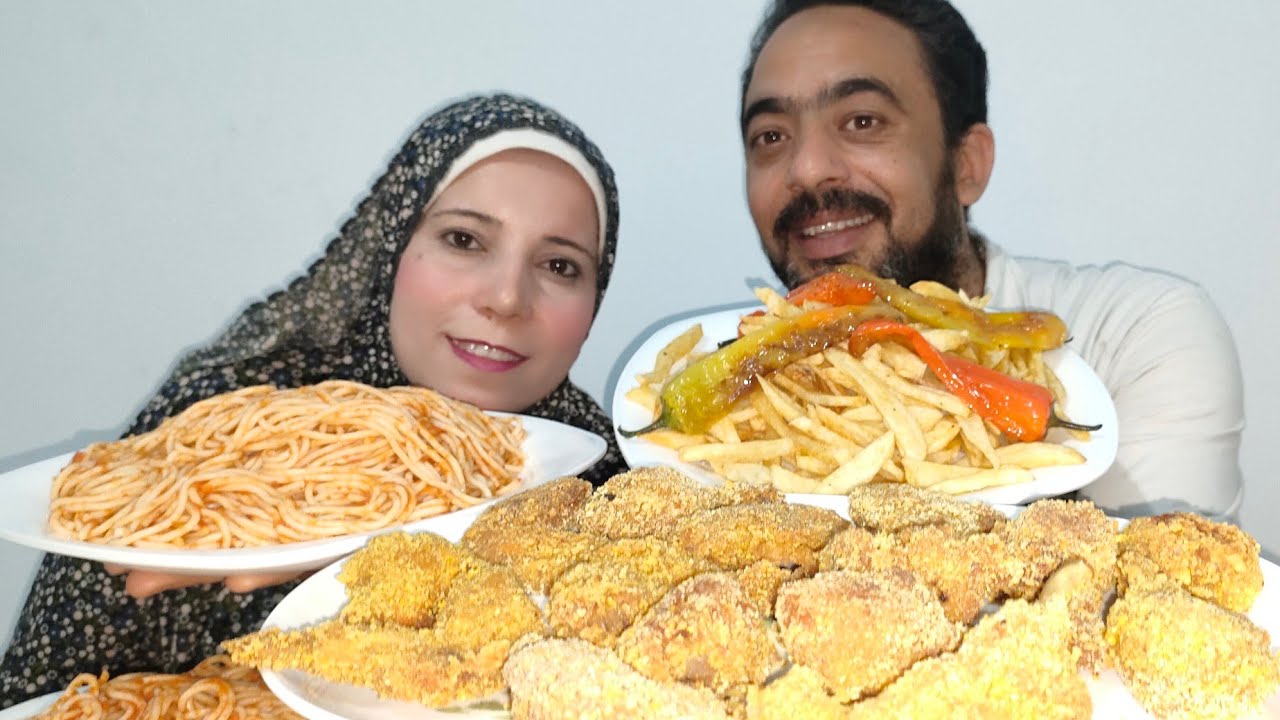 تحدي جديد 🫱انا ولا انت 🫲مع قطعه الاستربس المكرونه الاسباجتي والبطاطس المحمره صوابع رجاء الدعم للقناه