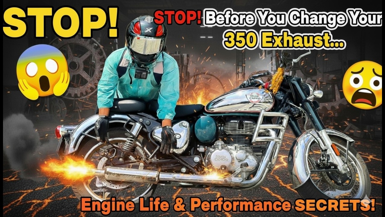royal enfield classic 350 exhaust change full details in telugu