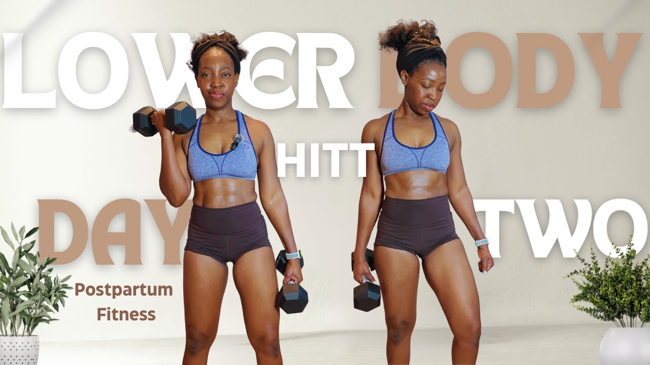 At Home Lower Body  HITT Dumbbells Workout | Postpartum Conditioning | Strength & Stability