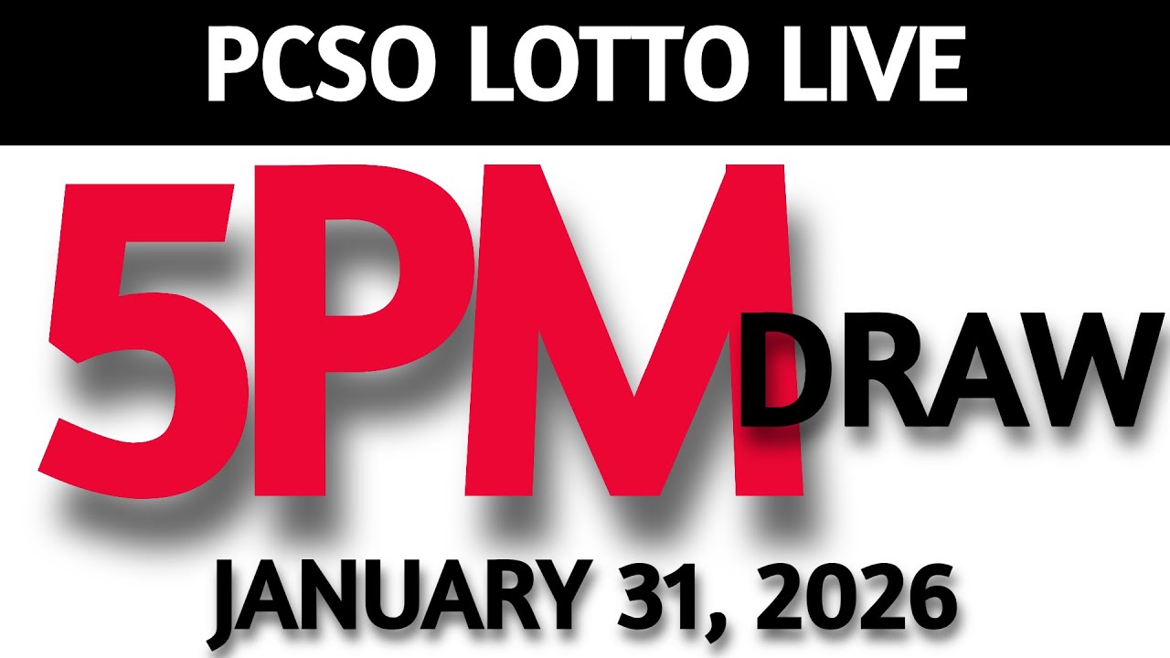 Lotto Result Today 5pm Draw January 31, 2026 Swertres Ez2  PCSO LIVE