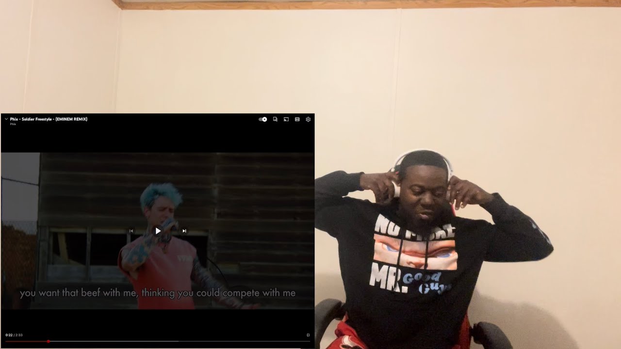 WHO IS THIS Phix - Soldier Freestyle - (EMINEM REMIX) REACTION