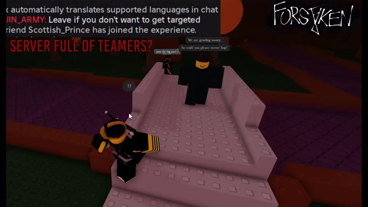 TROLLING 3 TEAMERS WITH NOOB! AND MADE THEM RAGEQUIT IN ROBLOX FORSAKEN.
