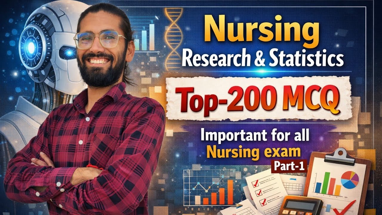 Nursing Research & Statistics: Top 200 MCQs for NORCET & State Exams 📝Watch Full Video #NORCET